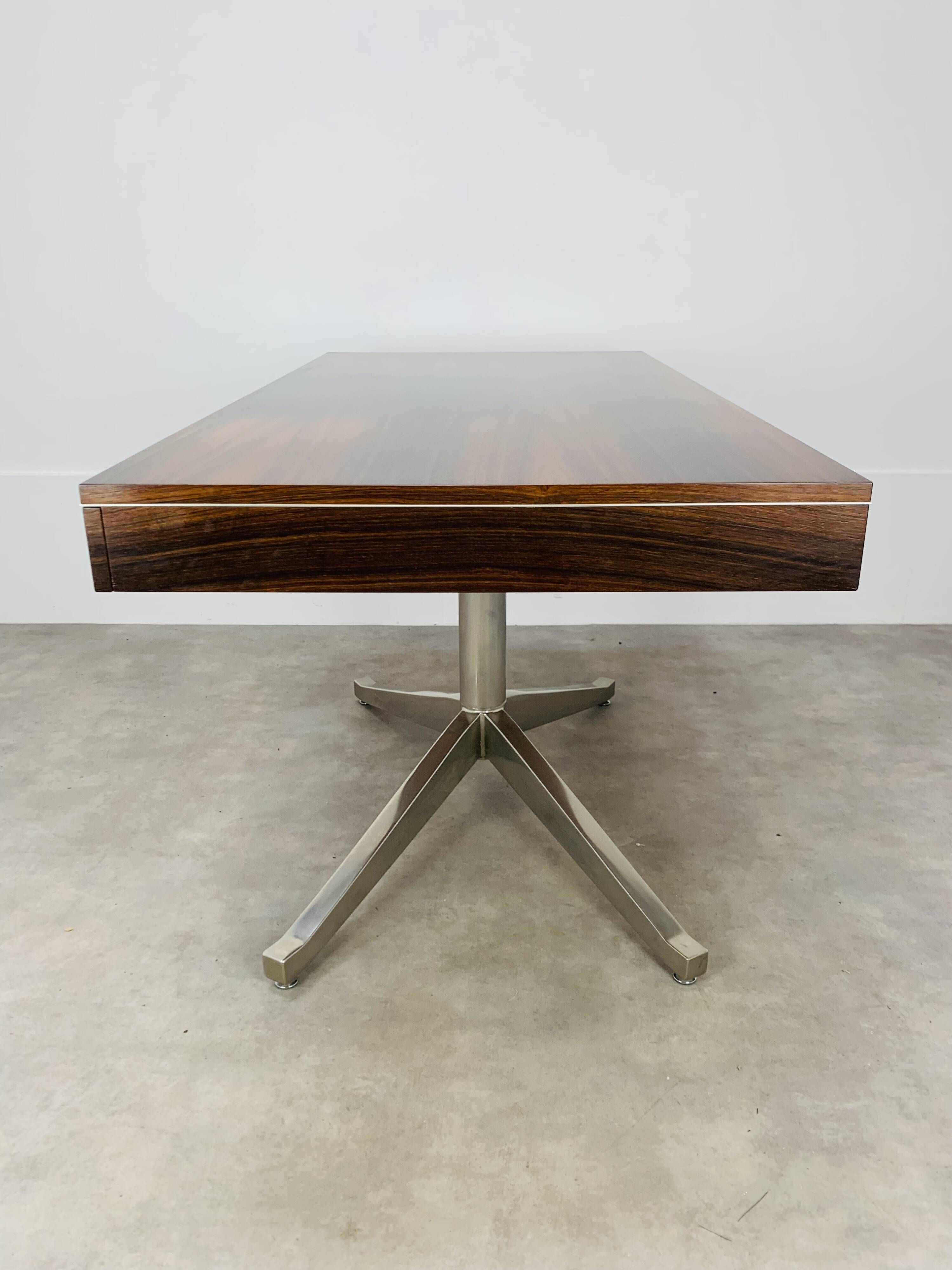 Rosewood desk from the 1960s, attributed to Florence Knoll, Partners model.