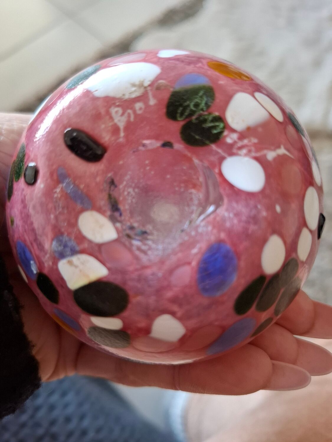 Blown glass soliflore vase