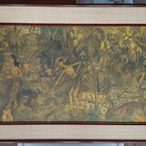 Tableau indonésien encadré 93 x 60,5 cm