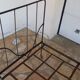Wrought iron bed with mattress