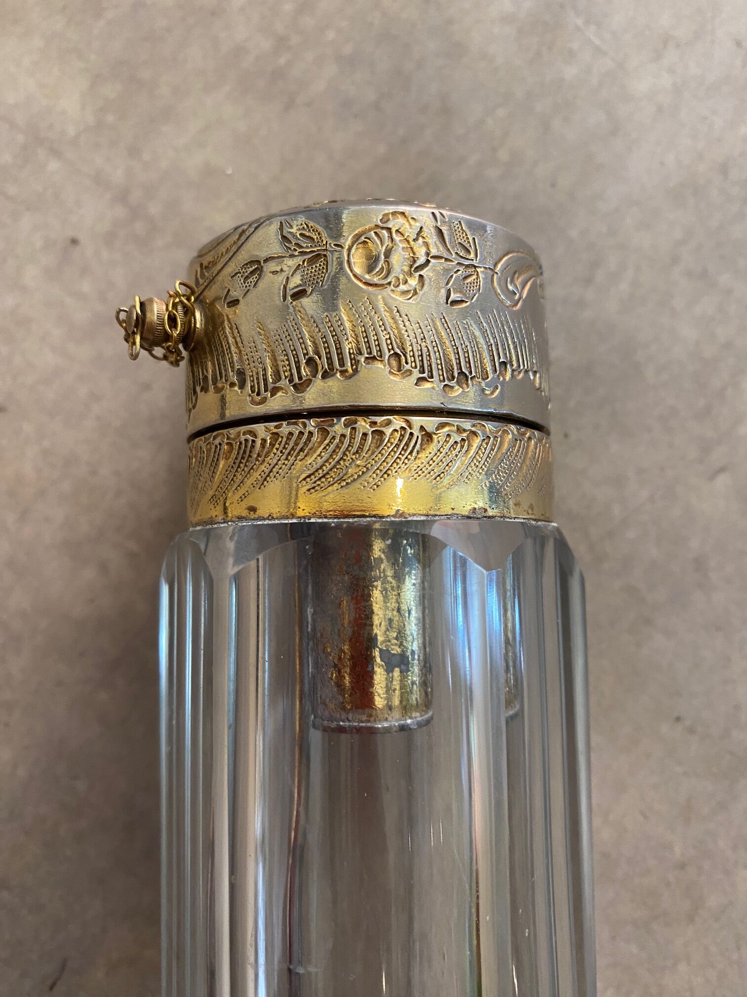 Old piston vaporizer crystal perfume atomizer baccarat late nineteenth century