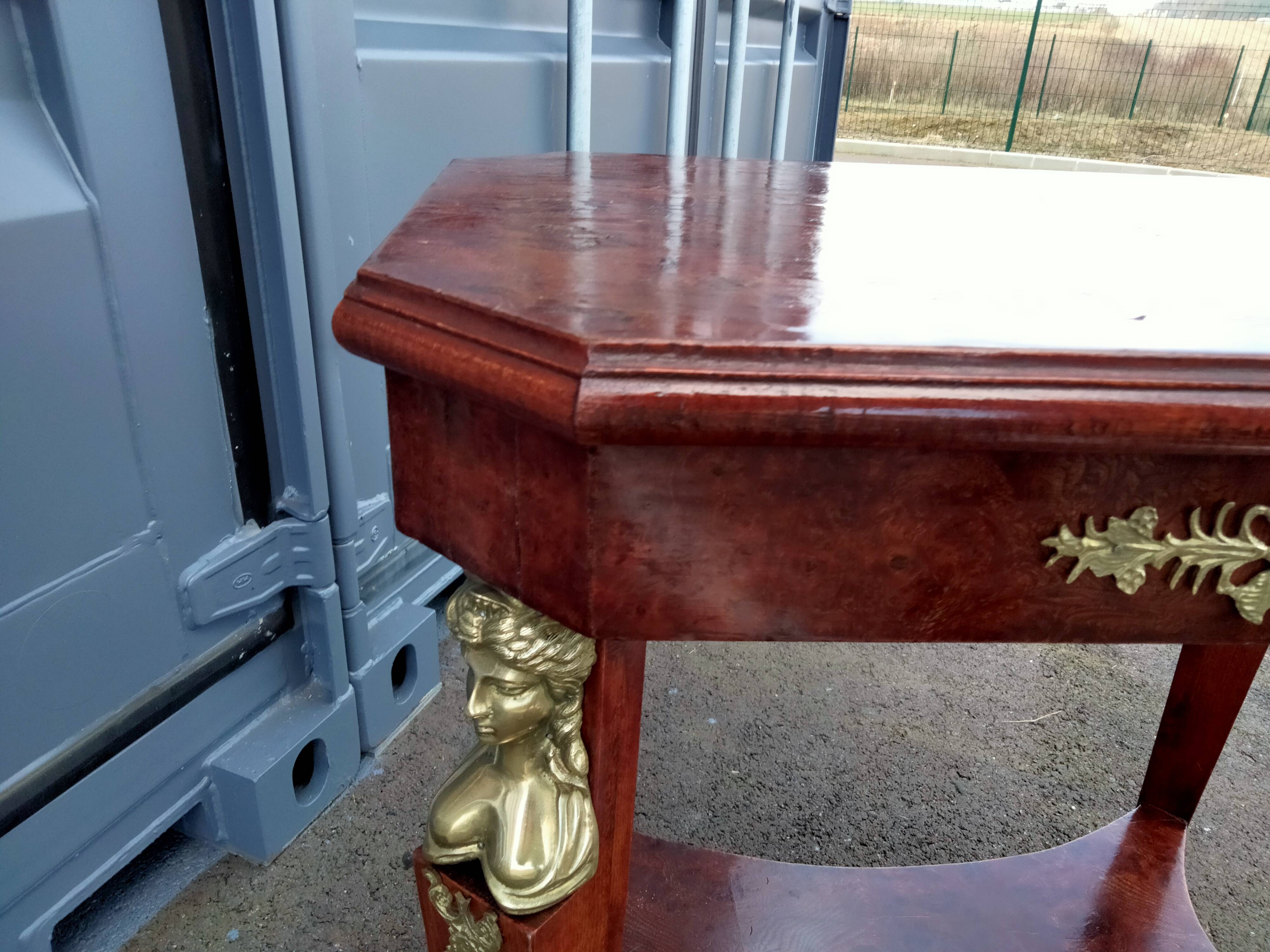 Table gueridon old decoration bronze empire