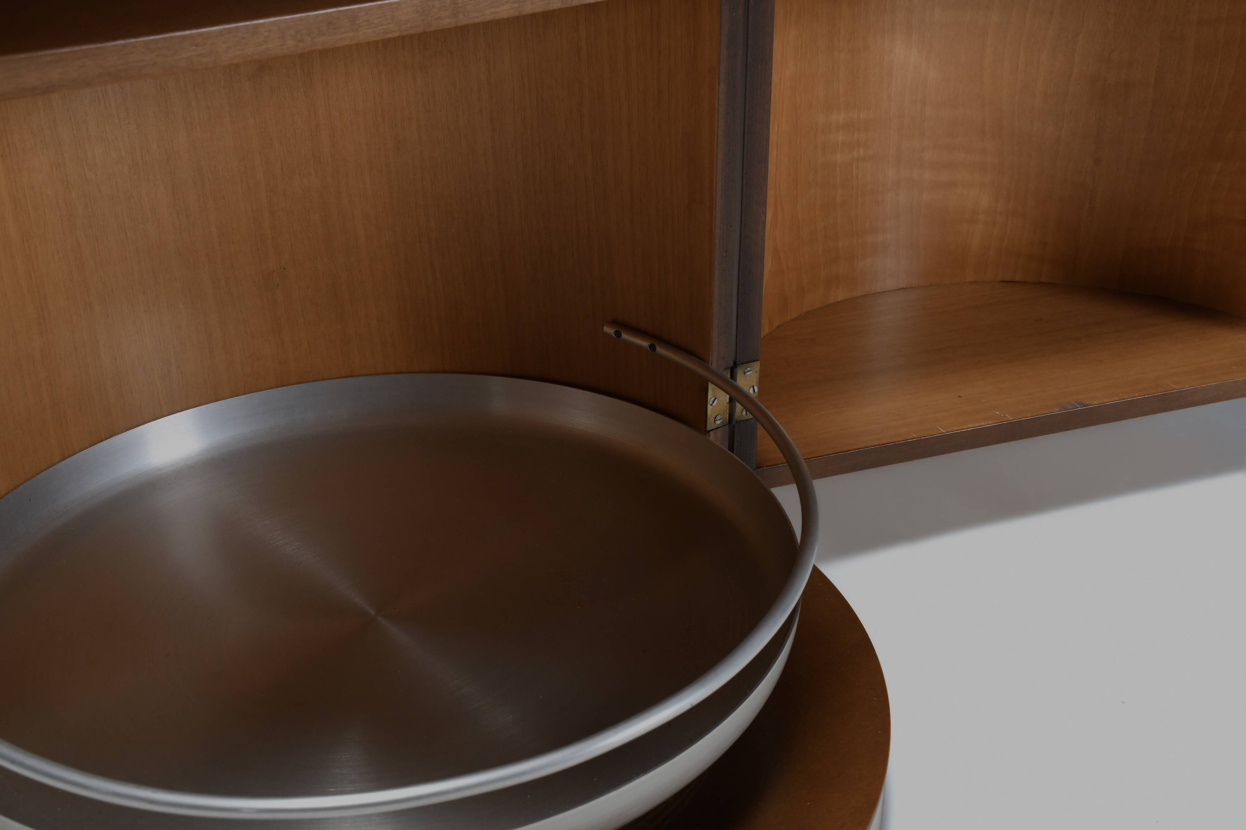 Set of Round Wooden Dry Bars by Mario Sabot, Italy 1970s