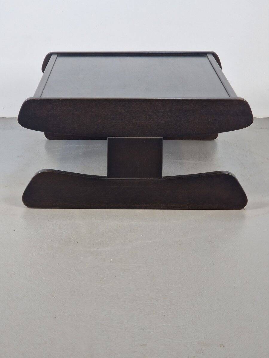 Postmodern Architectural Wooden Coffee Table, Germany, 1970s