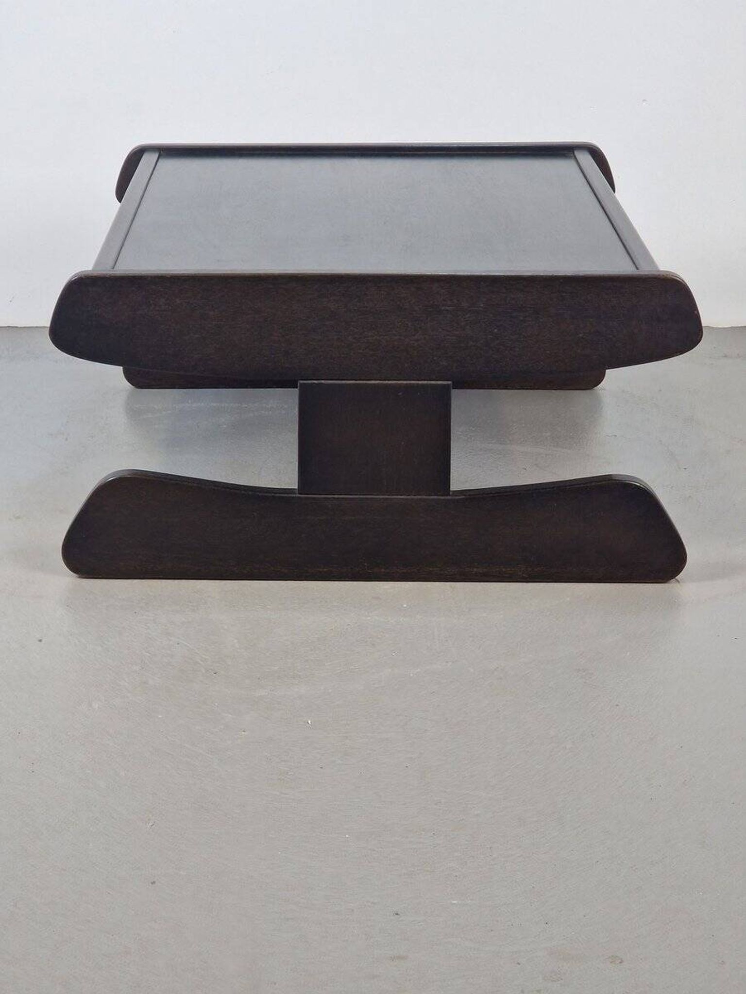 Postmodern Architectural Wooden Coffee Table, Germany, 1970s