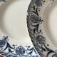 Set of 6 antique flat plates Moulin des Loups model Cardère |