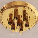 Set of two J.T. Kalmar Murano Raindrop hanging lamps, 1970 Austria