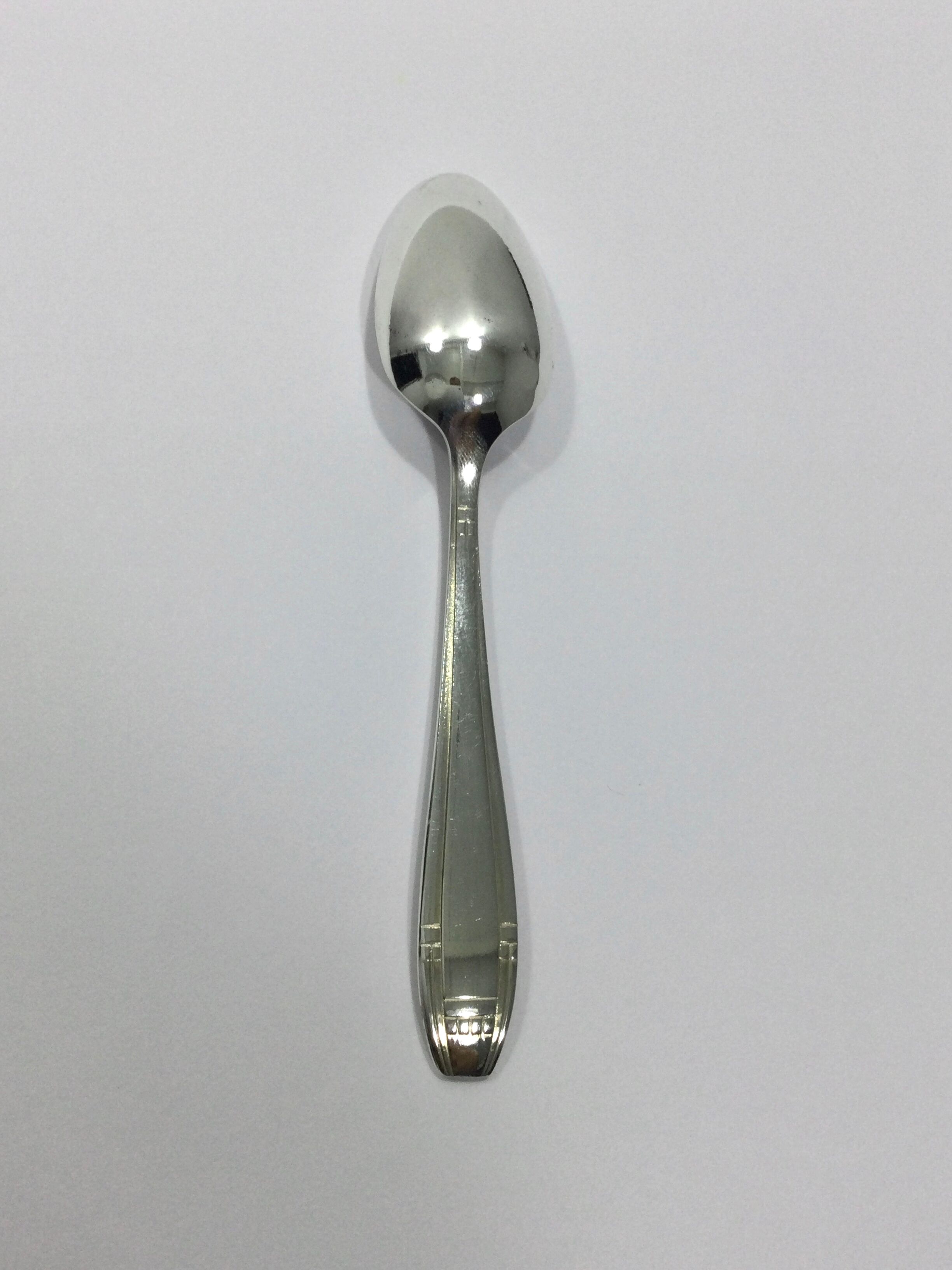 12 art deco mocha spoons made of silver metal