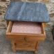 Console / side table / Art Deco bedside table renovated in solid walnut
