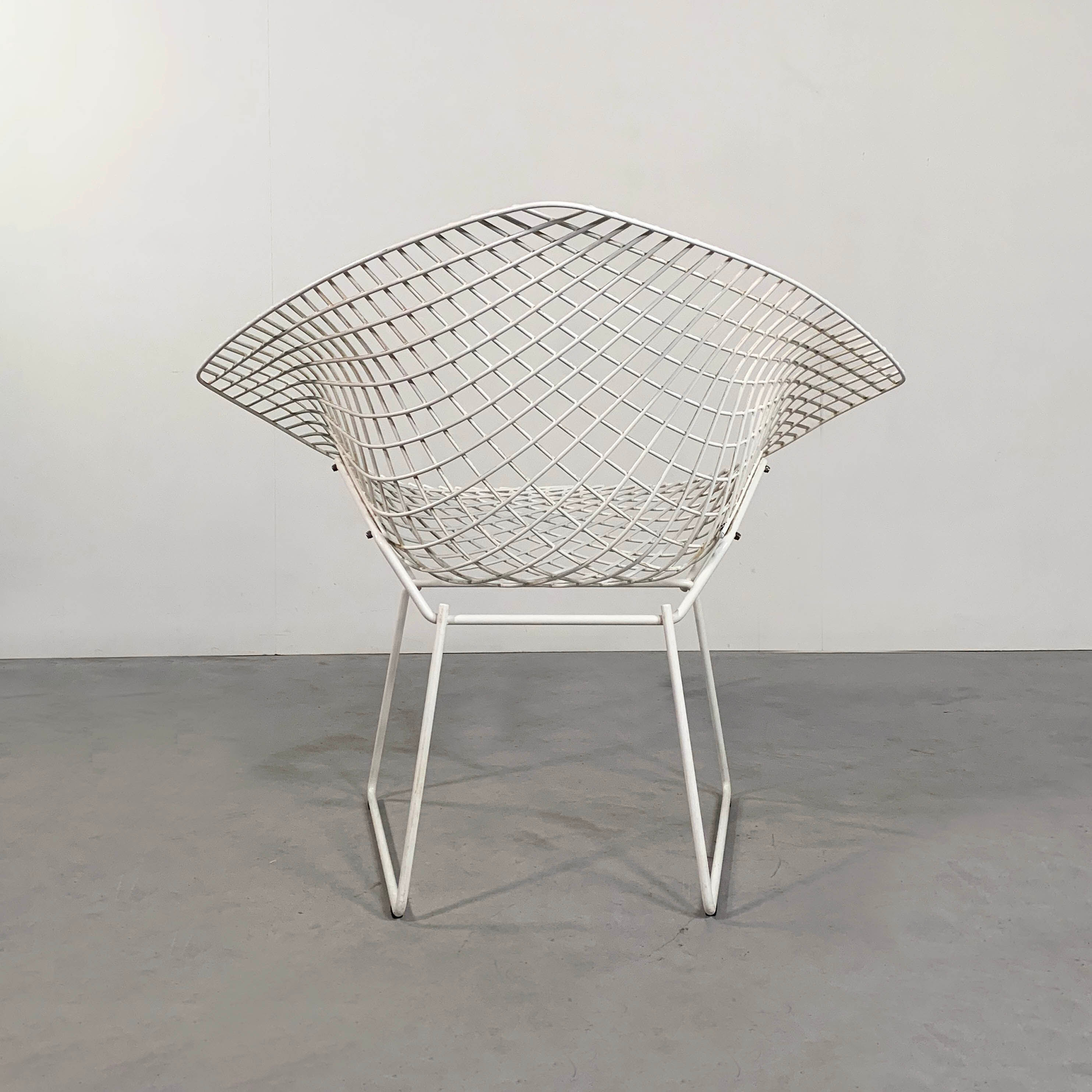White Diamond armchair by Harry Bertoia 1st edition for Knoll, 1990