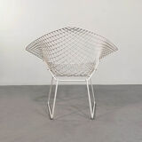 White Diamond armchair by Harry Bertoia 1st edition for Knoll, 1990