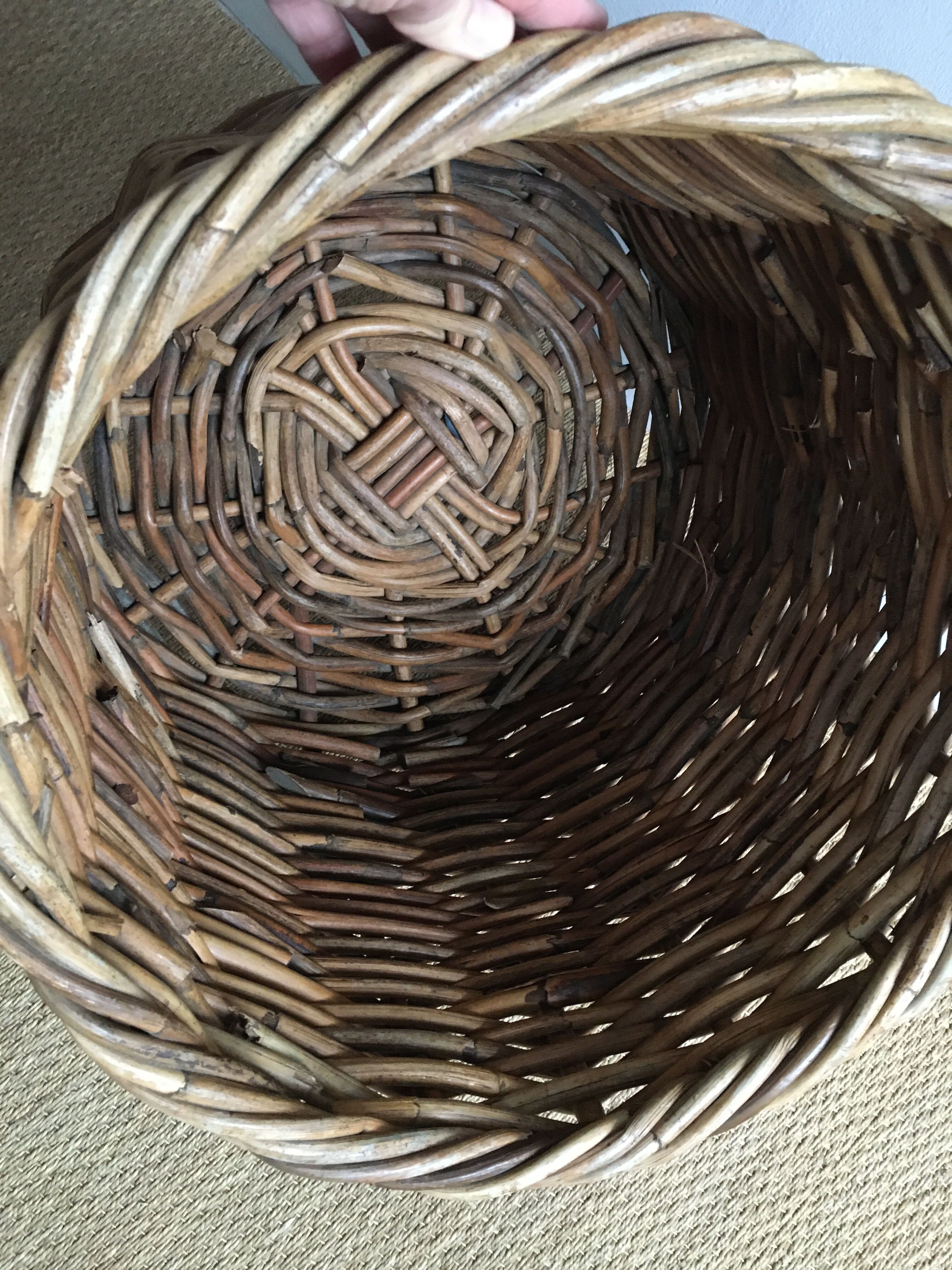 Rattan log basket
