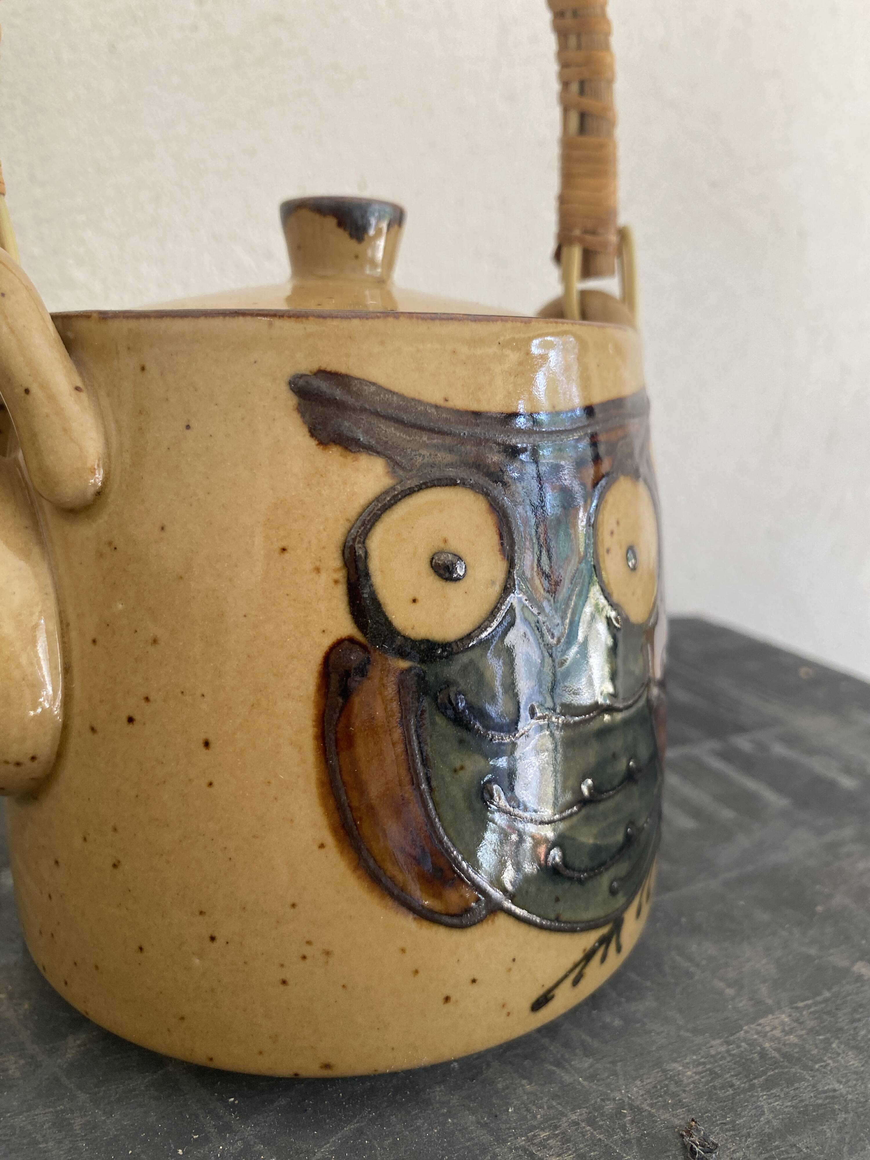 Glazed ceramic teapot, 1980s