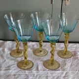 5 Large glasses, purchased in Murano in 1992
