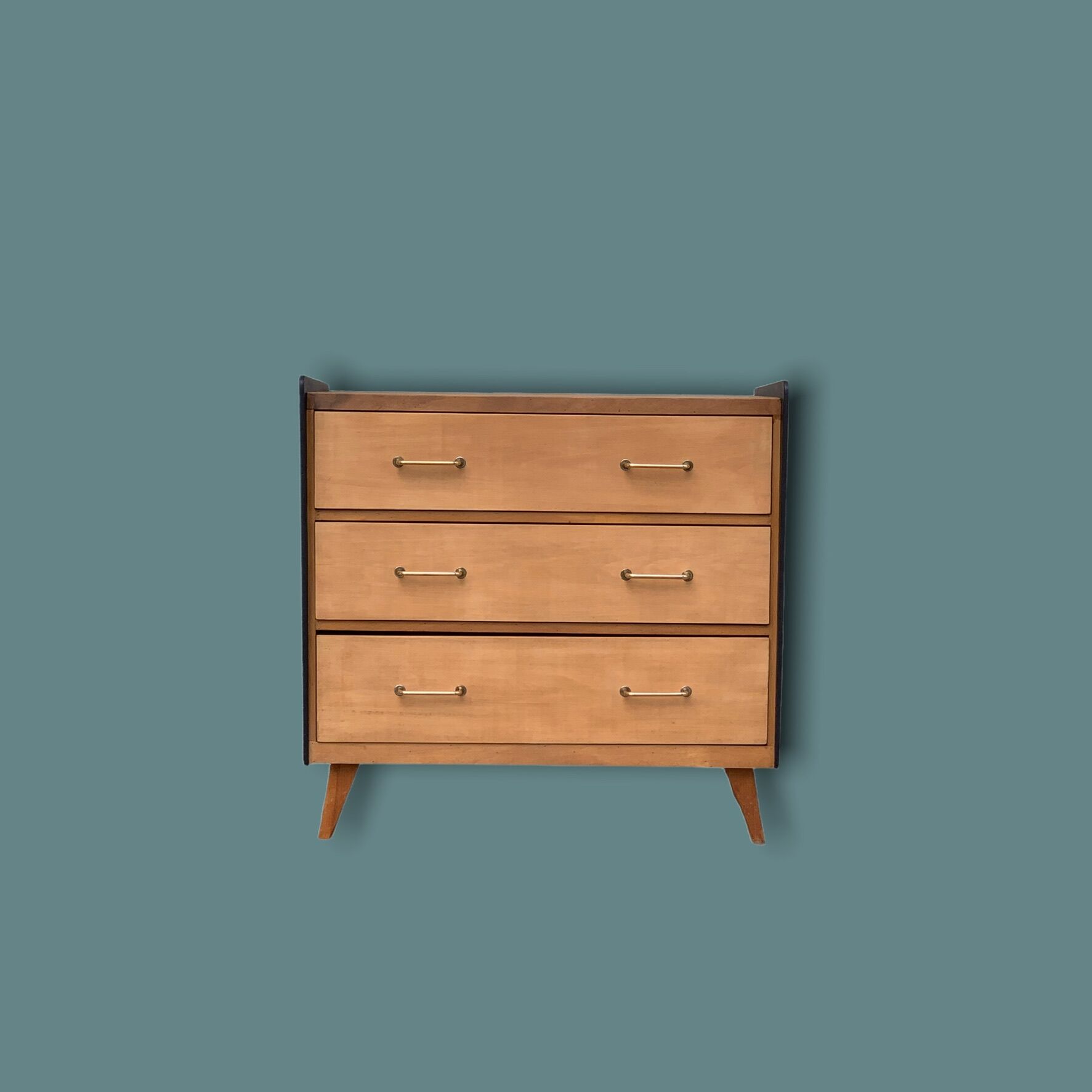 1960 compass foot chest of drawers
