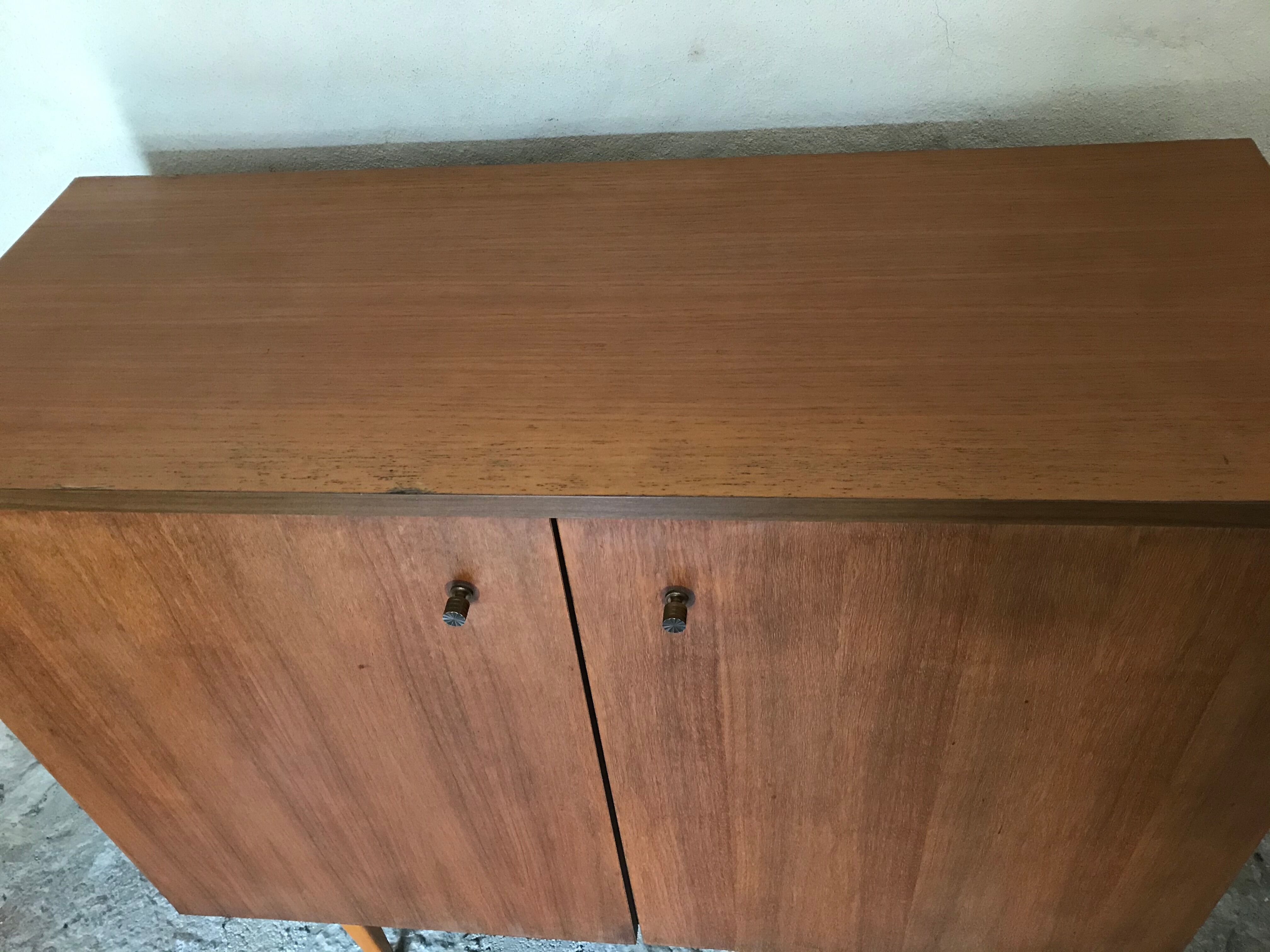 Two-door vintage free-standing buffet