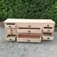 Shop counter in raw chestnut 205cm