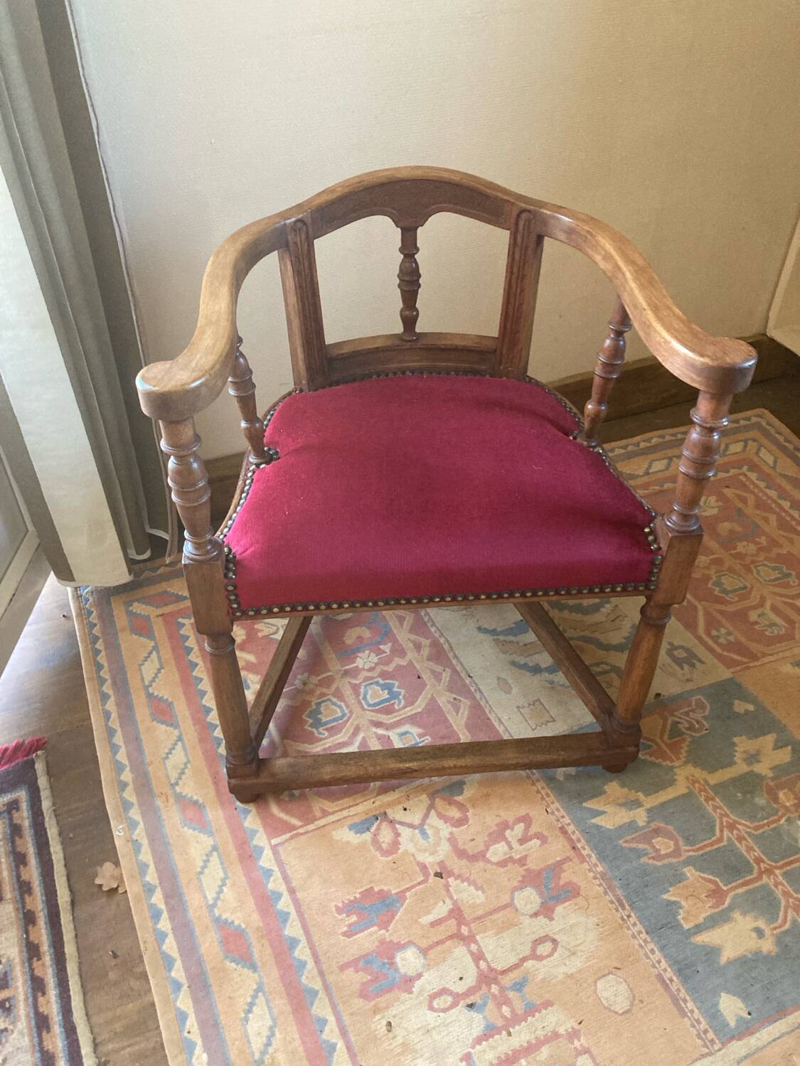 Burgundy church chair