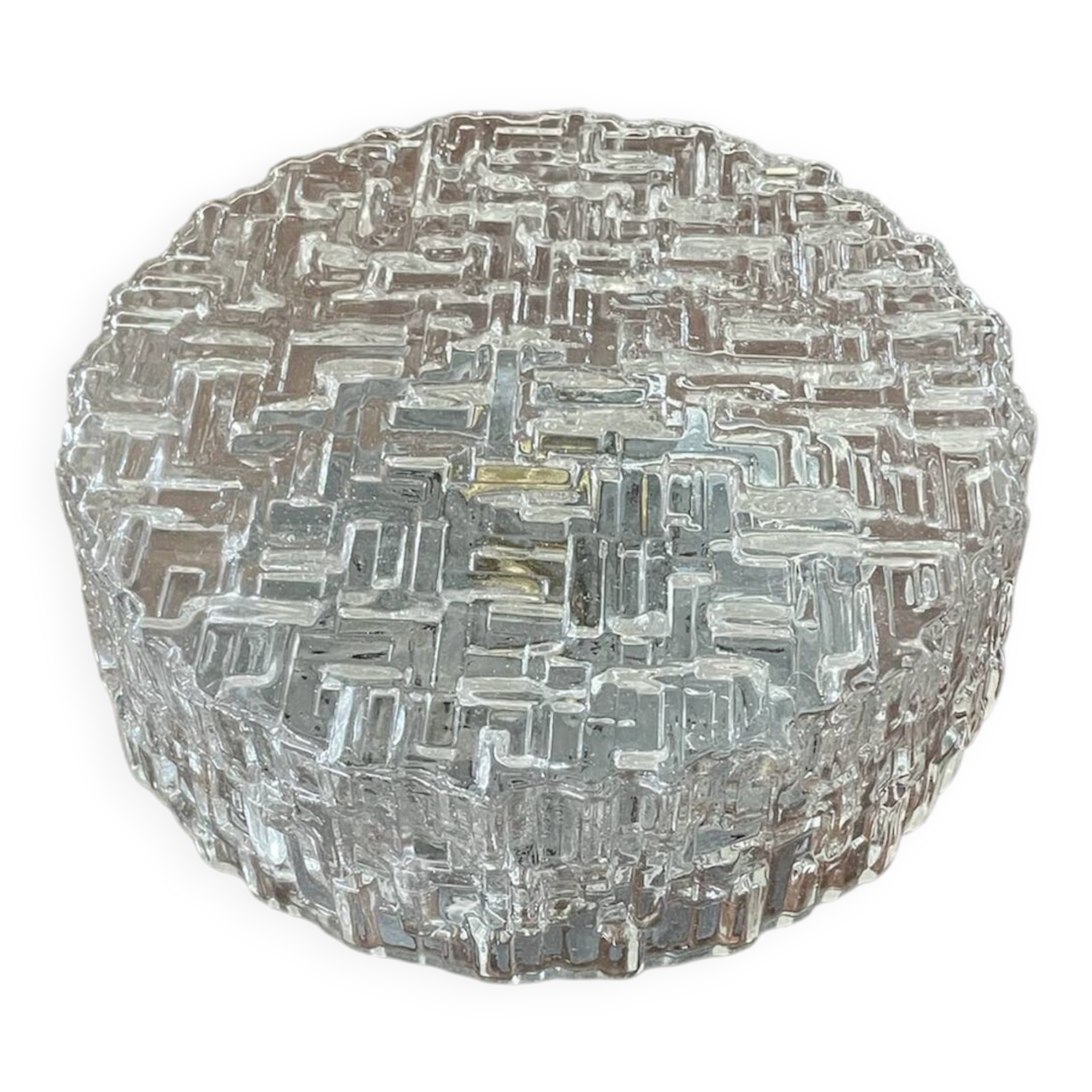 Round vintage glass ceiling light 24cm