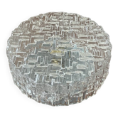 Plafonnier rond en verre vintage 24cm