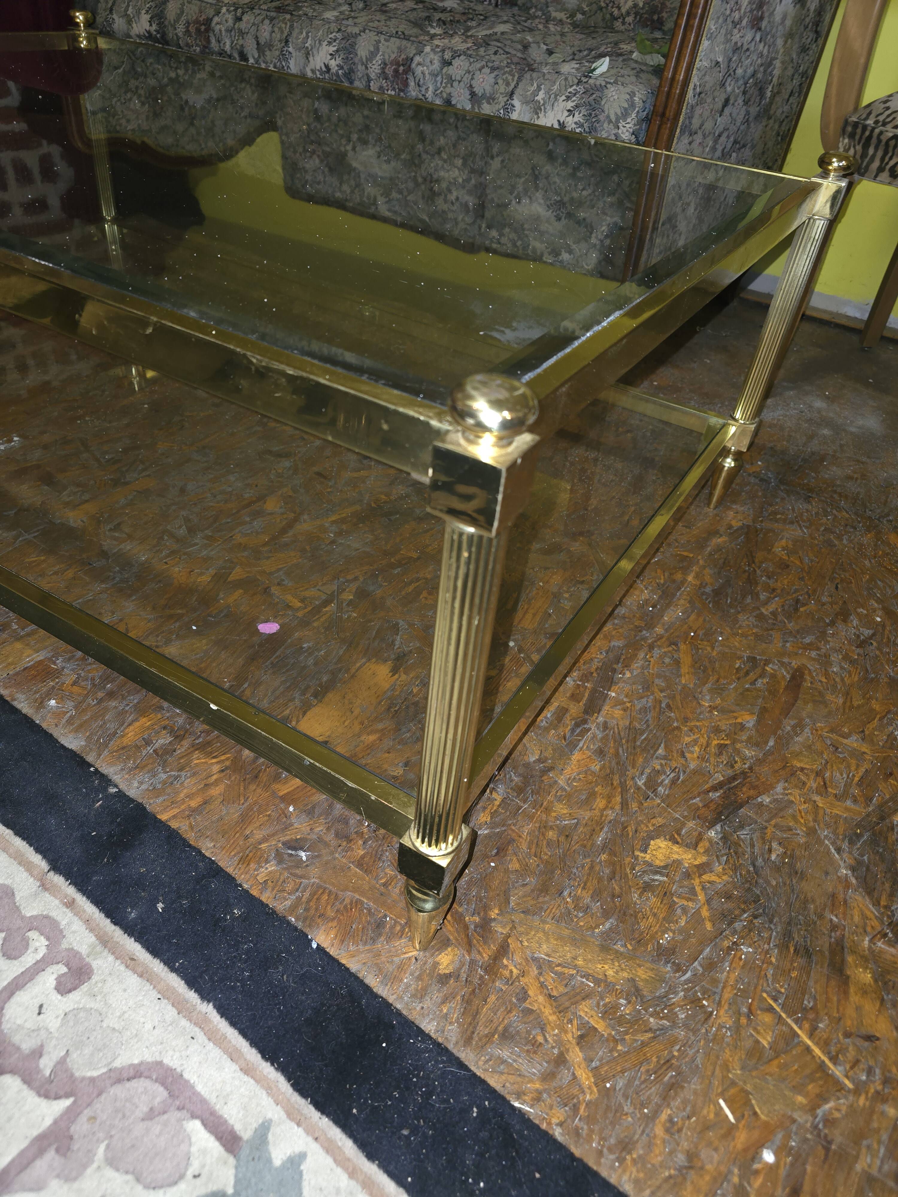 Brass coffee table