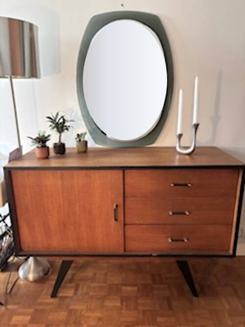 Miroir Veca en verre fumé, Italie 1970