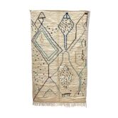 Moroccan Berber carpet Azilal with blue and green motifs 2,45x1,48m