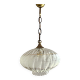 Suspension in glass and gilded metal 60s