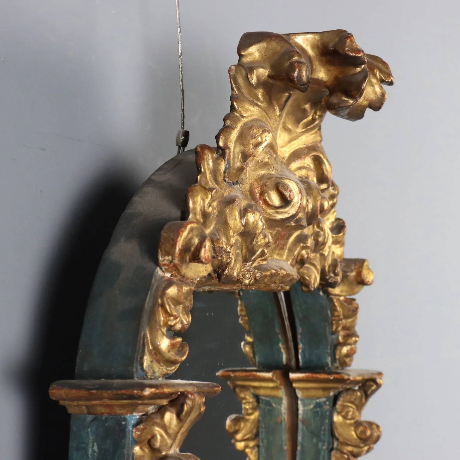 Carved and gilded wooden mirror - Italy 19th century