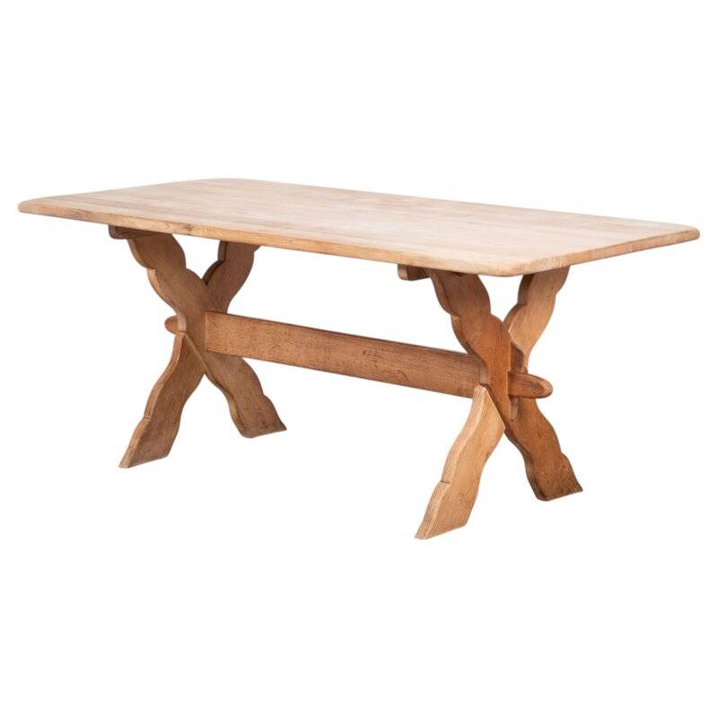 Vintage Oak Dining Table by Henning Kjærnulf, Denmark, 1960s