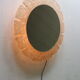 Egon hillebrand round acrylic illuminated mirror with lightening, 1970's germany