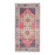 Tapis vintage turc Oushak fait main en laine et coton rose