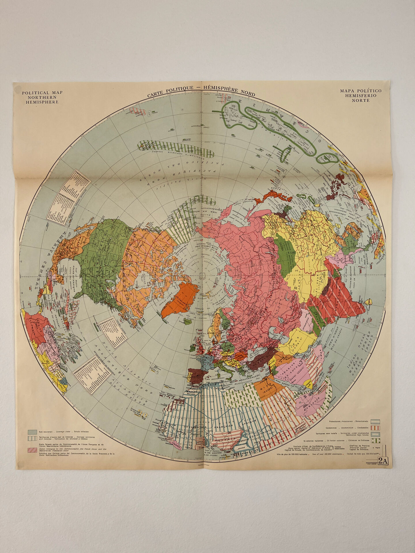 Political map — Northern Hemisphere | Polar projection
