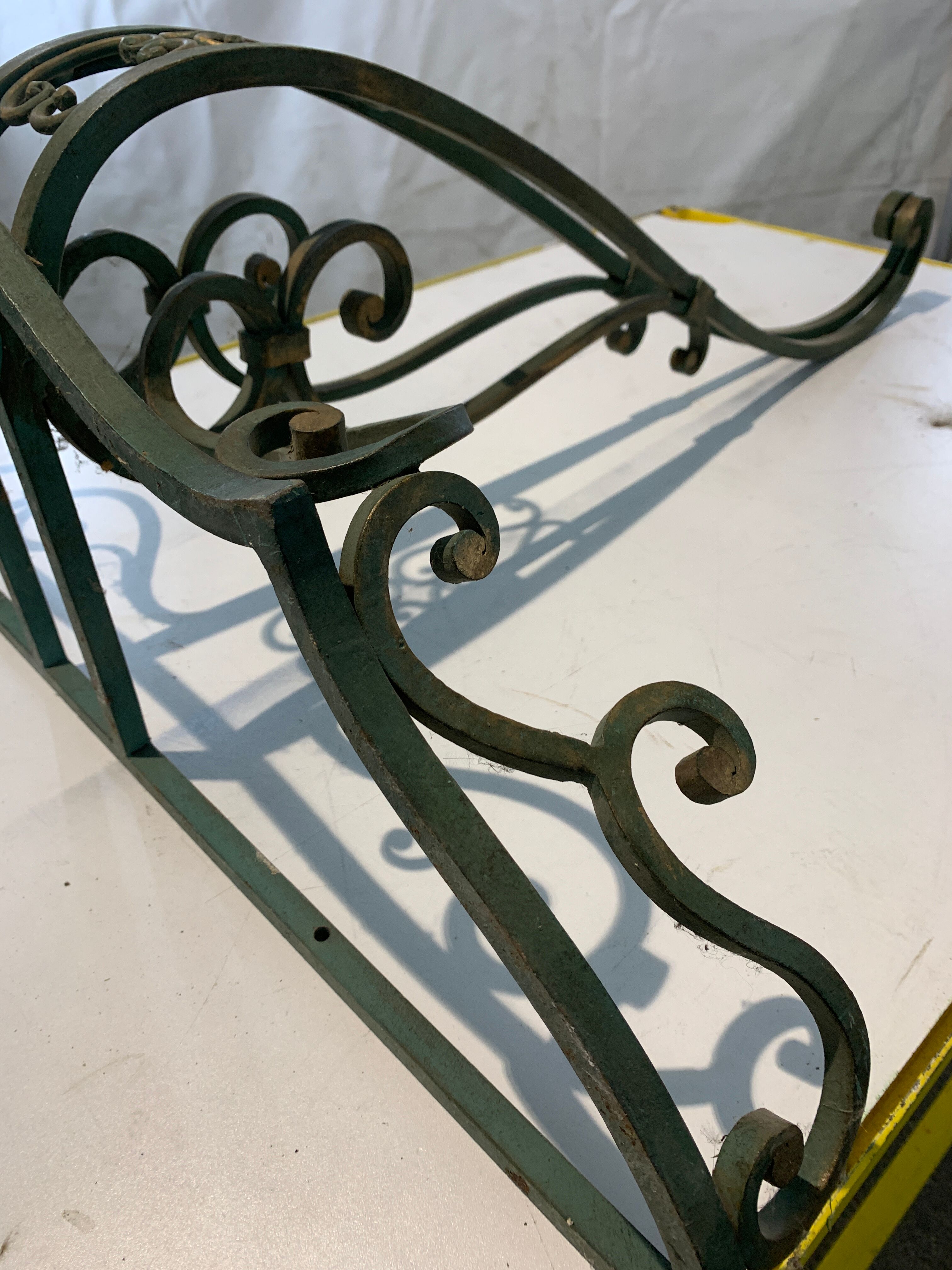 Forged iron wall console