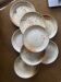Lot de 8 assiettes en grès pyrité artisanal, années 70-80