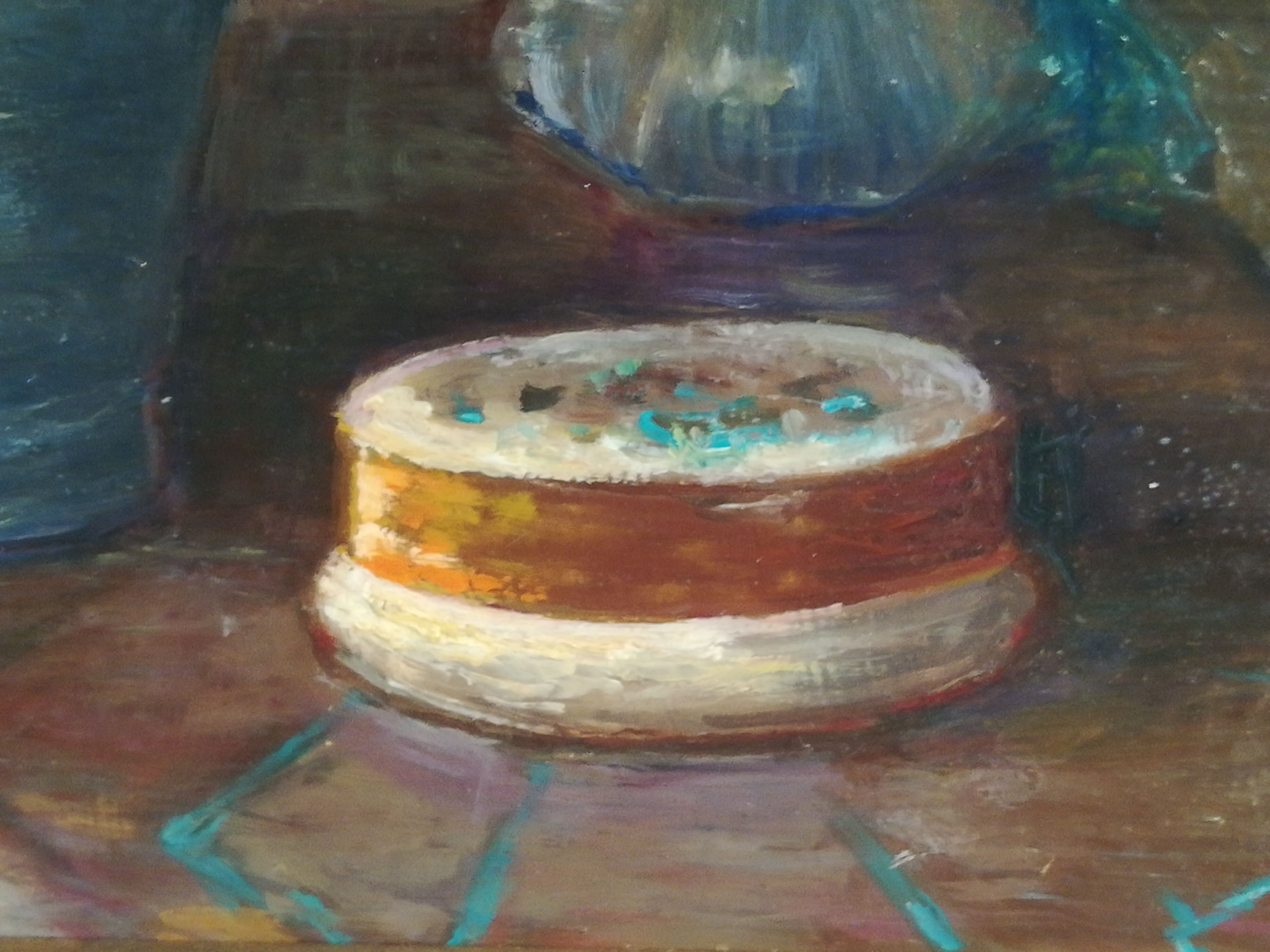 Oil on panel still life