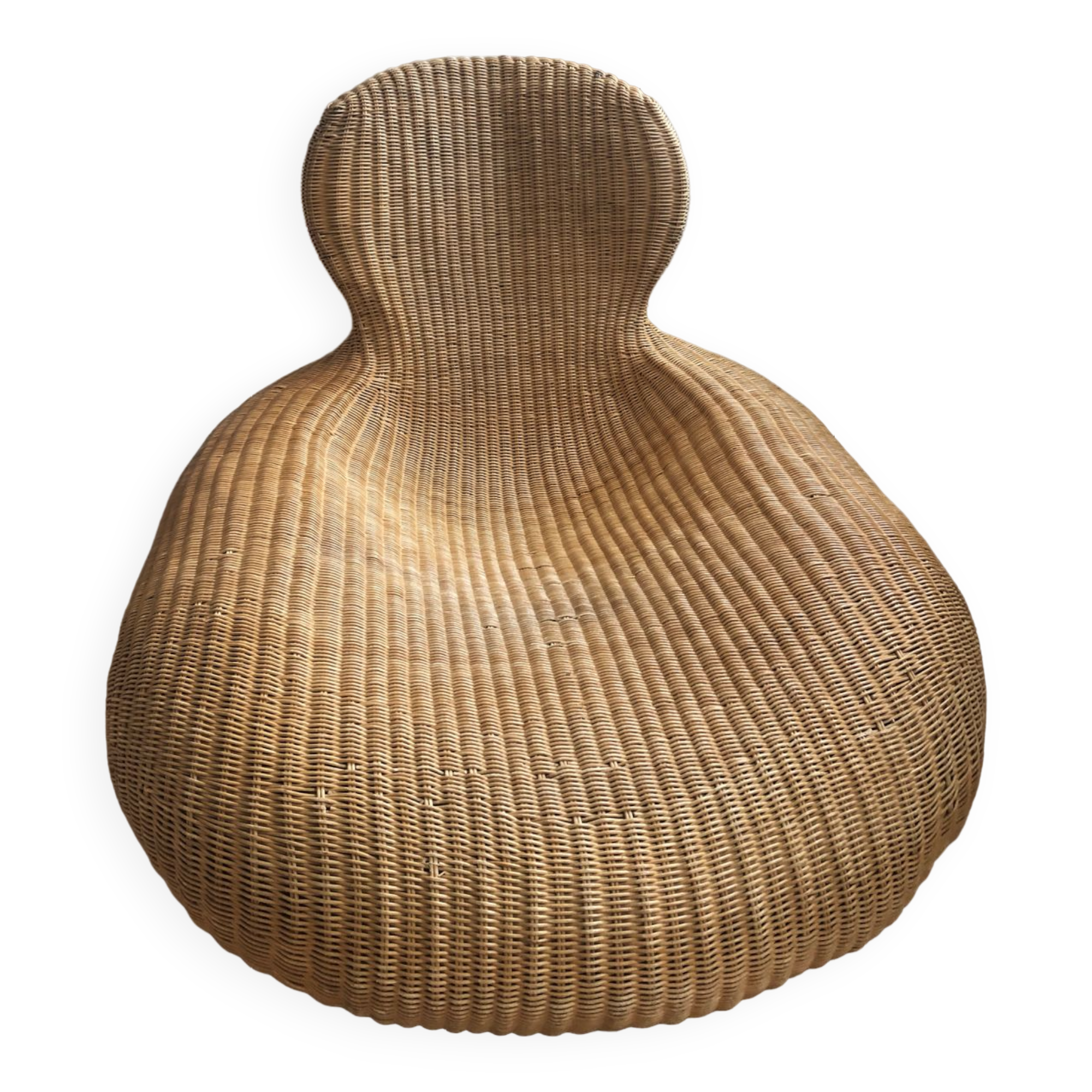 Fauteuil en rotin années 60