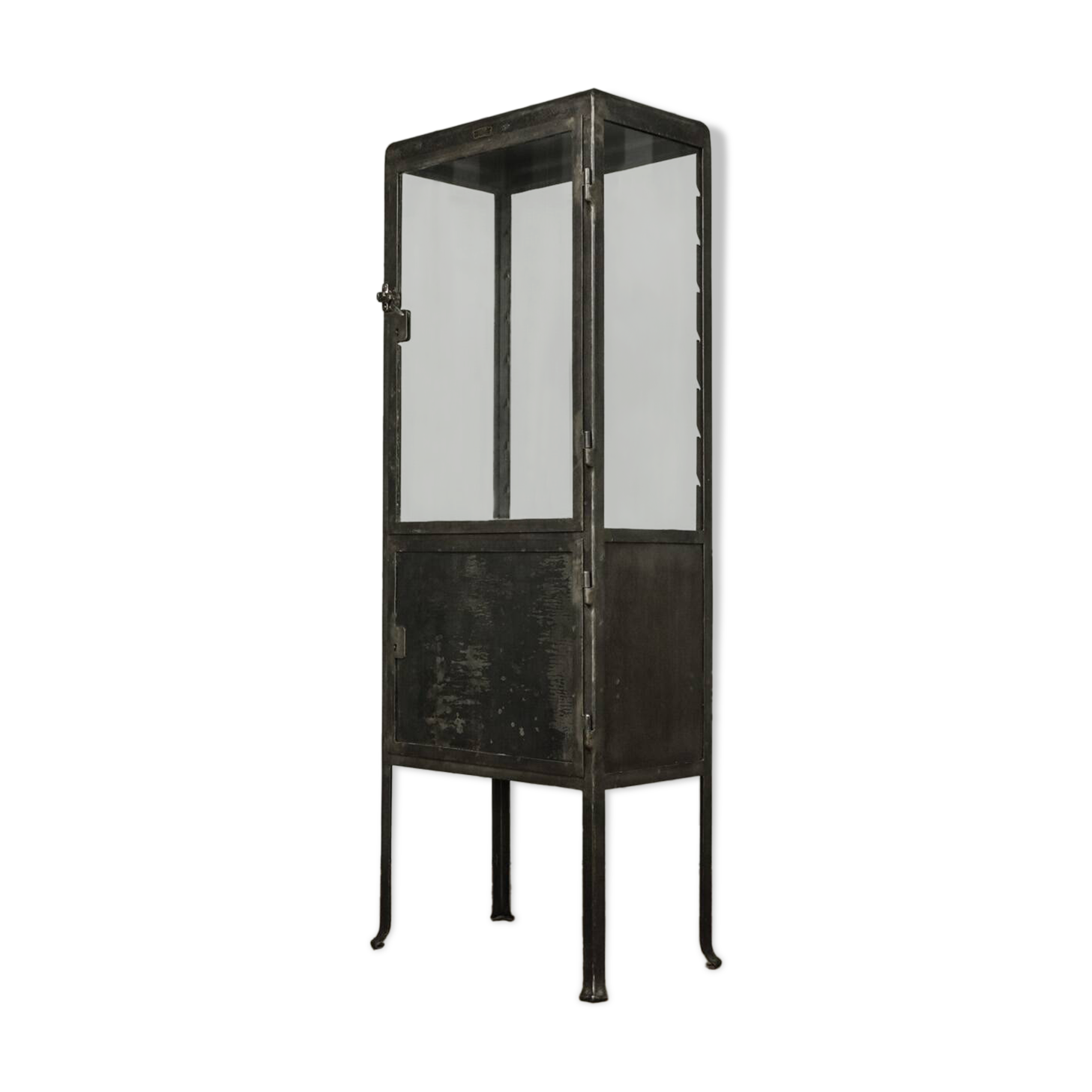 Vintage industrial dentist cabinet - metal glass cabinet