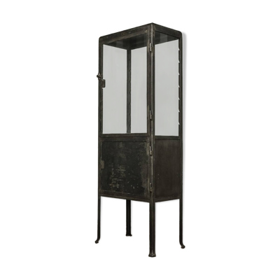 Cabinet dentiste vintage industrial - armoire metal glass