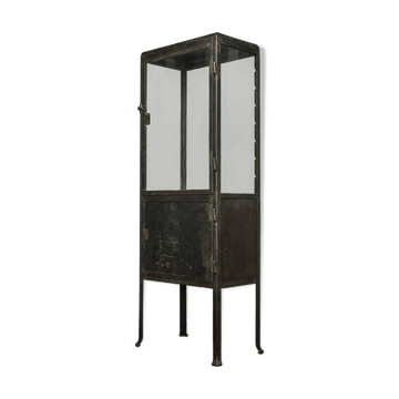Cabinet dentiste vintage industrial - armoire metal glass