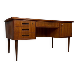 1960s Vintage Scandinavian Mid-Century Teak Writing Desk