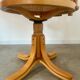 Old “American” office armchair in blond oak wood, curved cannage design, 60s vintage