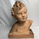 Cipriani, child bust in terracotta art signed 20th century