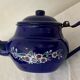 Vintage teapot 1950 in enamelled sheet metal