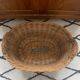 Old rattan and metal basket