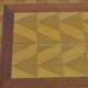 Table low wood and gilded wrought iron style 1940