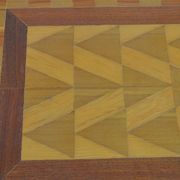 Table low wood and gilded wrought iron style 1940