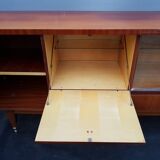 Mahogany, sycomore and brass sideboard, 1961