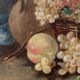 "Still Life with Fruits and Birds", oil on canvas, late 19th century.
