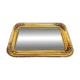 Large Biedermeier gilded mirror in faceted wood, circa 1840.